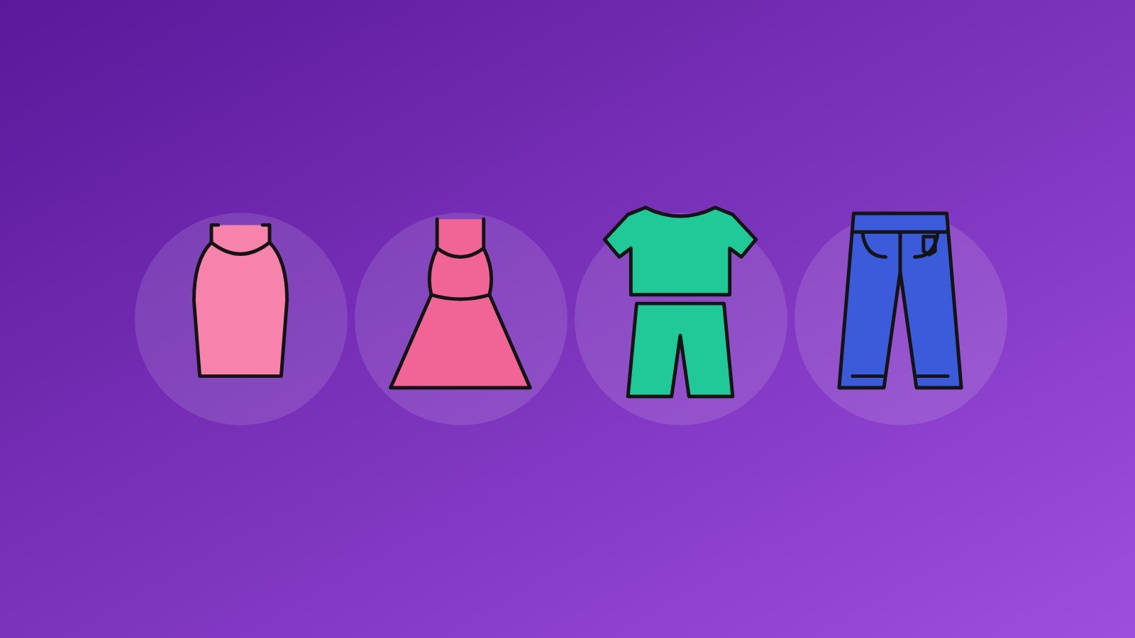 Colourful women's clothing